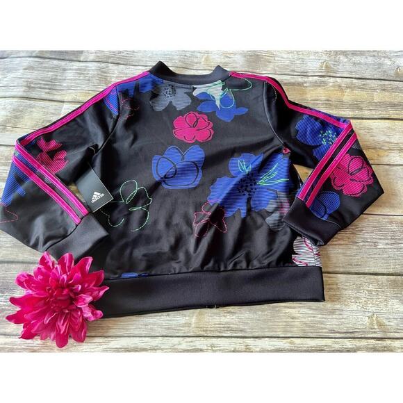 NWT ADDIDAS FLOWER TRICOT JACKET - Picture 4 of 5